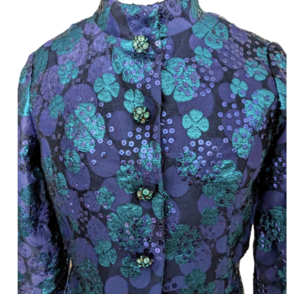 Vintage Oscar de la Renta Brocade evening dress - Picture 5 of 15
